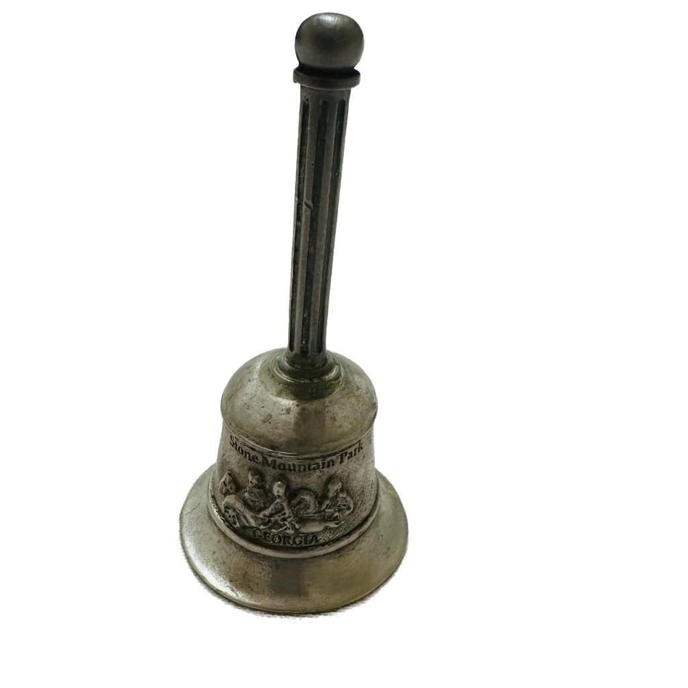 Vintage Toned Godinger Silver Plate Angel Snowflake Finial Christmas Bell 8.5"